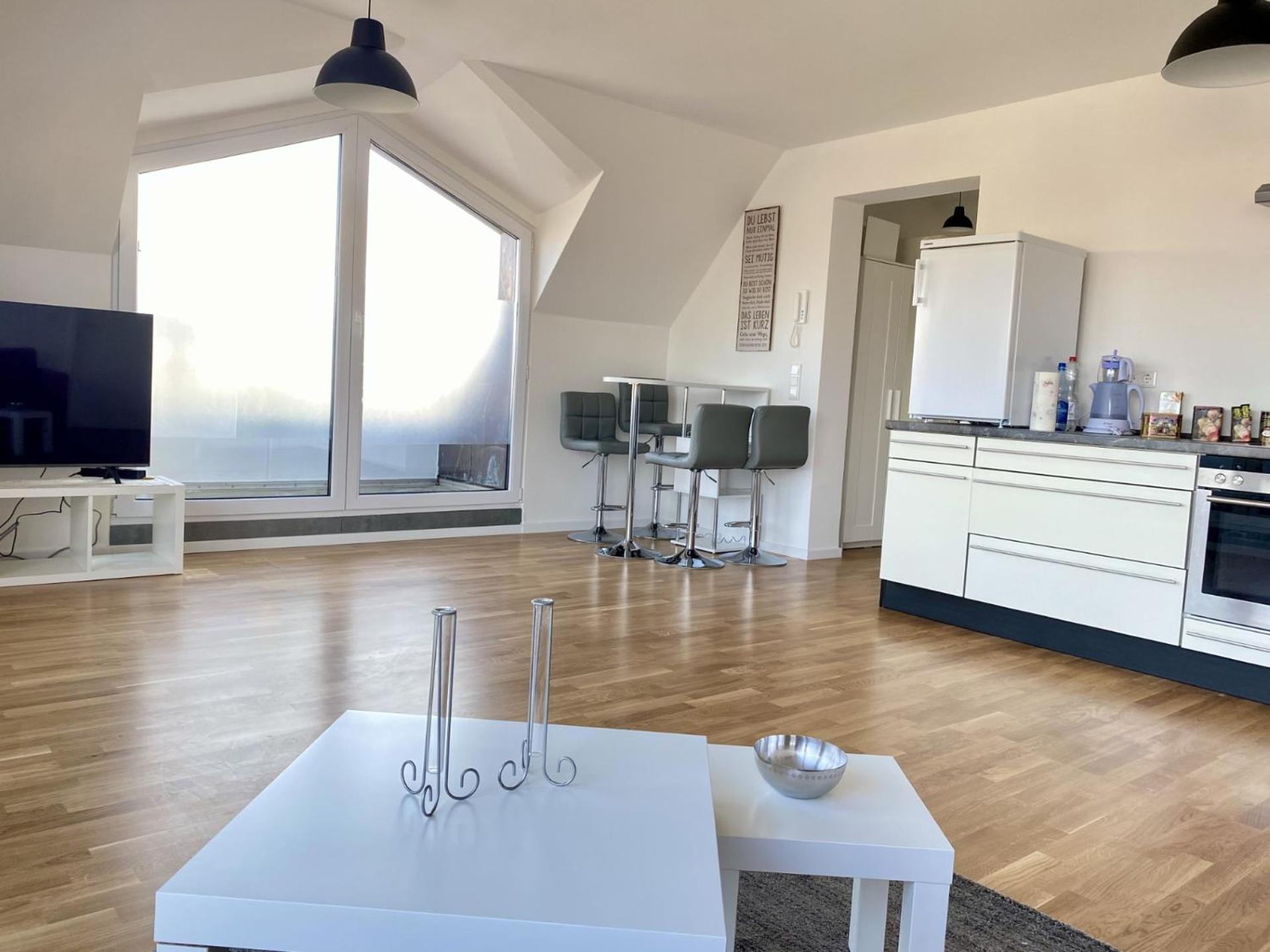 Schoenes Erwachen Im Frankfurter Penthouse Frankfurt am Main Bagian luar foto